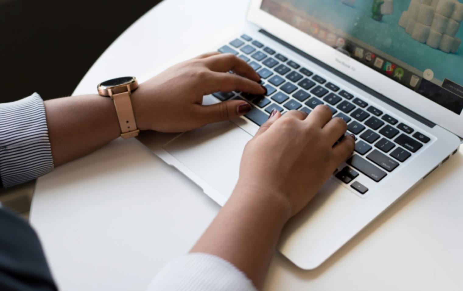 Modern educational workspace with digital learning tools